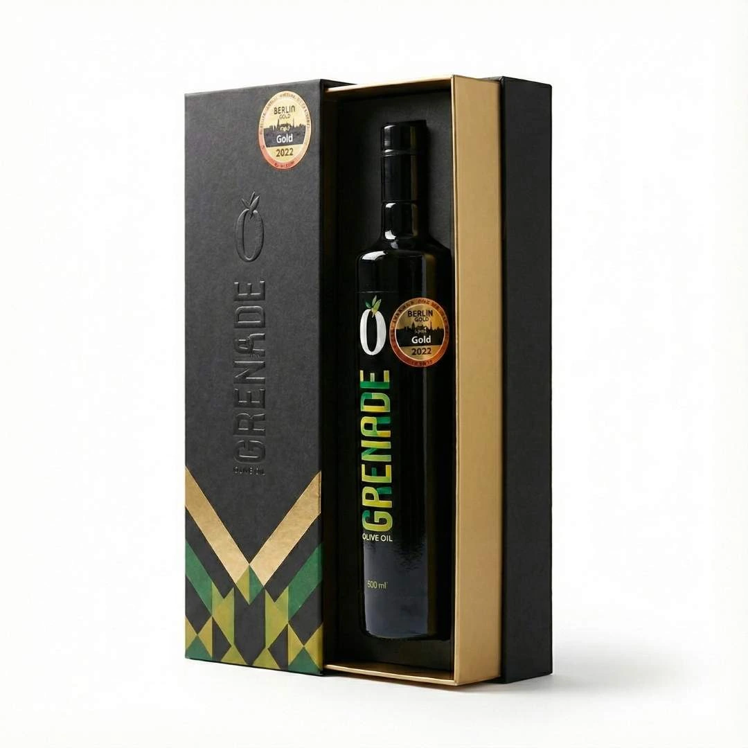 Premium green olive oil