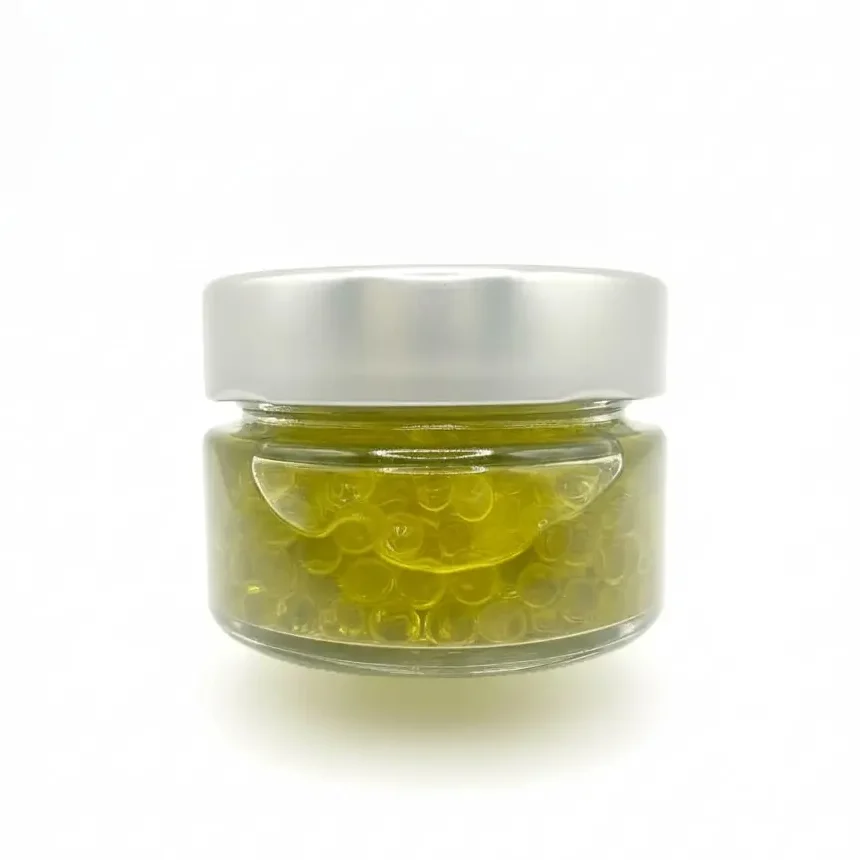 Esferificación de aceite de oliva virgen extra