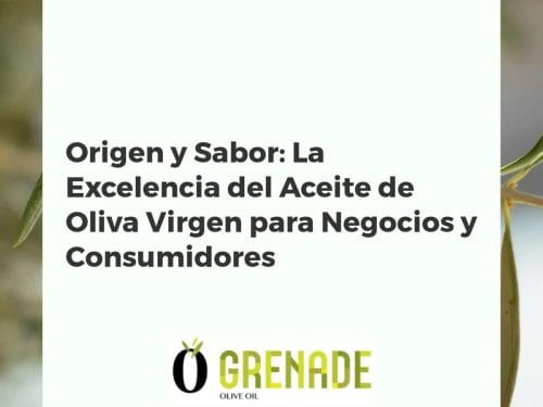 Origen y Sabor: La Excelencia del Aceite de Oliva Virgen para Negocios y Consumidores