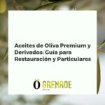 Variedad de aceites de oliva premium y derivados gourmet sobre una mesa elegante de madera, listos para ser degustados.