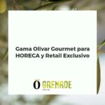 Botellas de AOVE gourmet en un entorno de venta exclusivo con un chef en cocina profesional.